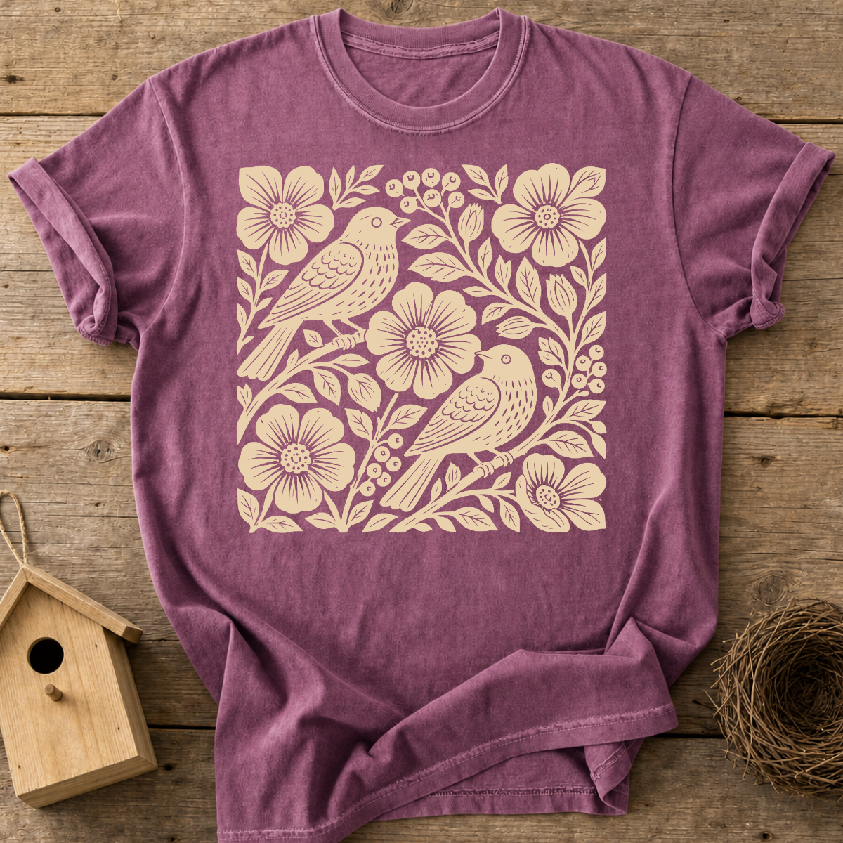 Birds And Roses T-Shirt