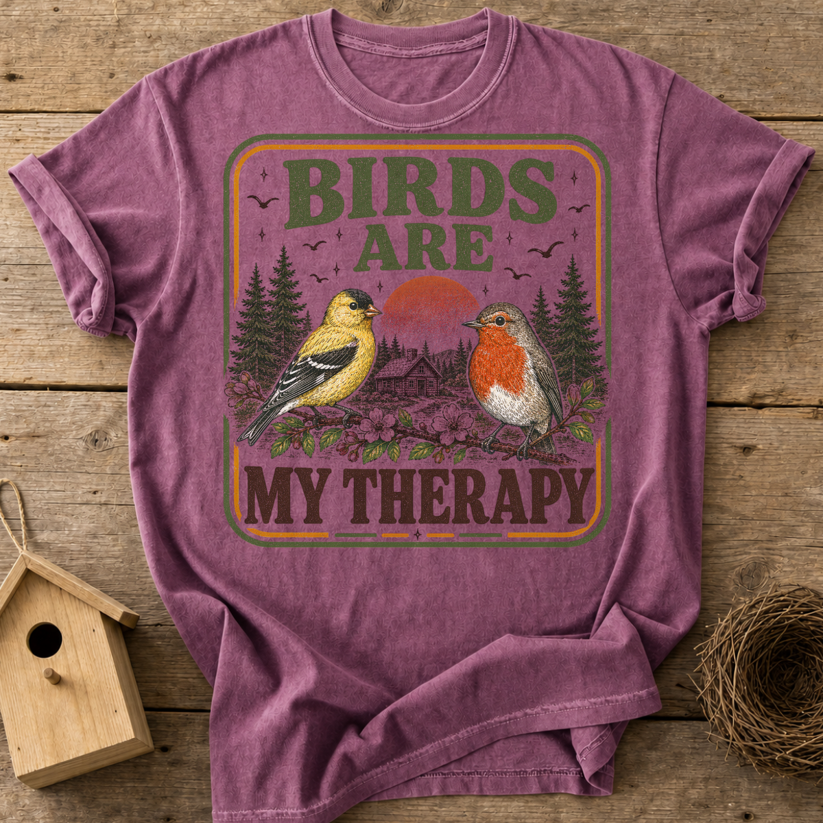 Birds Are My Therapy T-Shirt