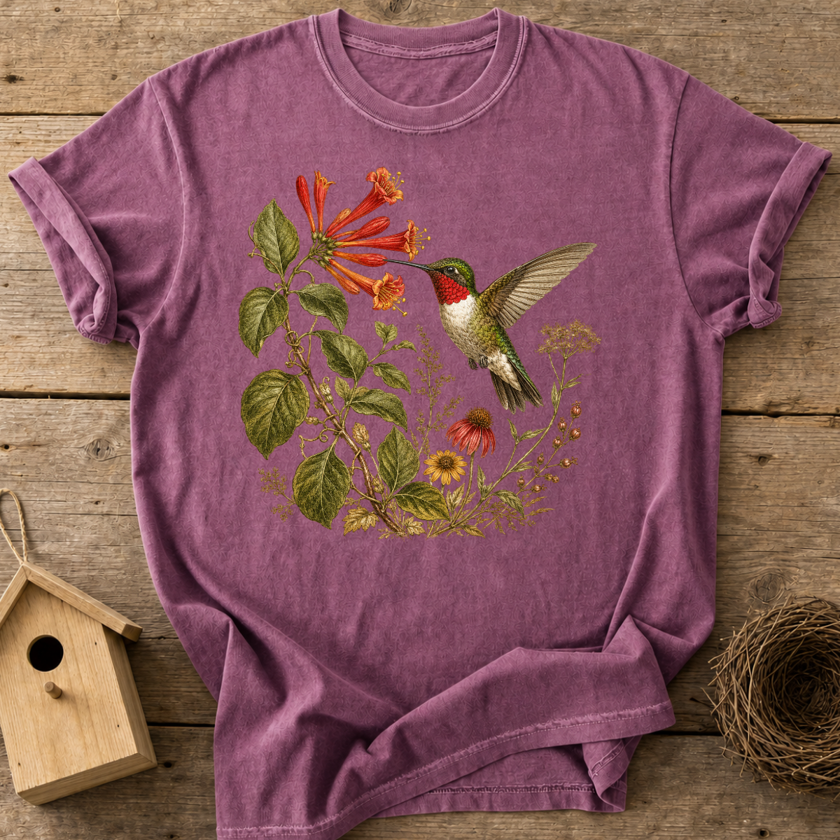 Hummingbird Botanical T-Shirt