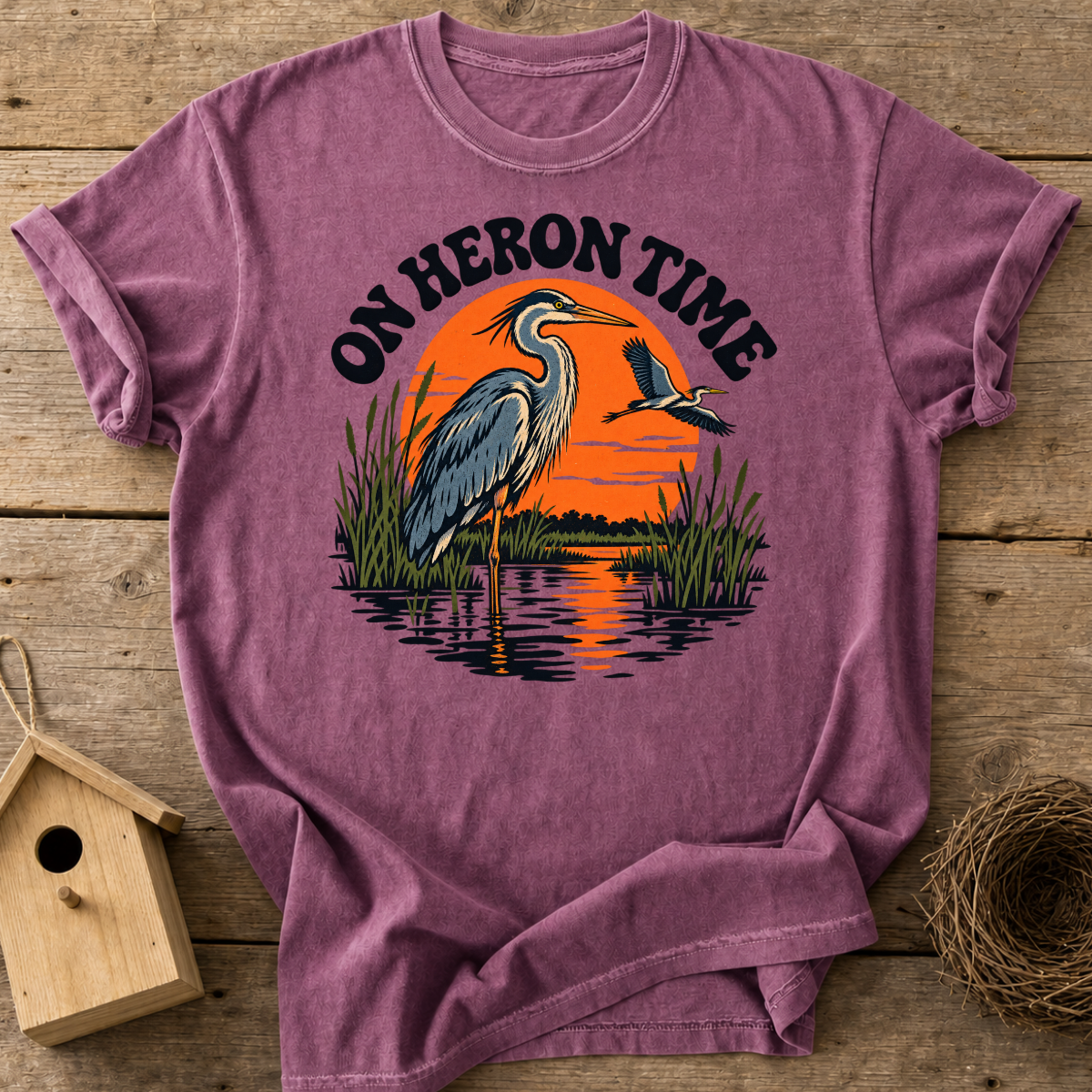 On Heron Time T-Shirt