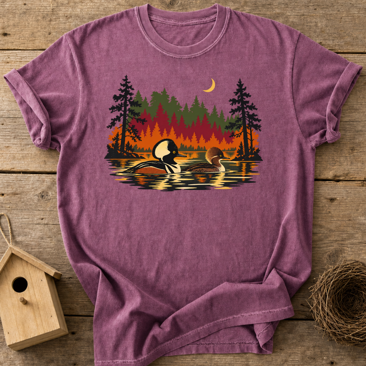 Autumn Merganser Couple T-Shirt