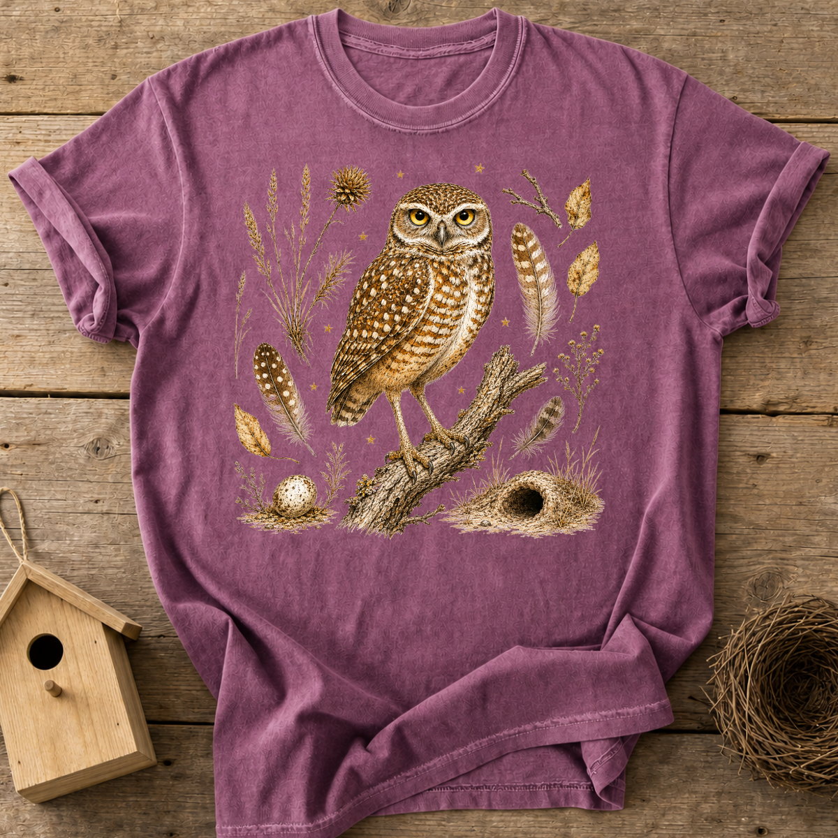 Vintage Burrowing Owl T-Shirt