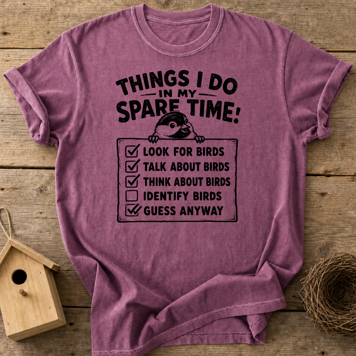 Things I Do In My Spare Time Birds T-Shirt