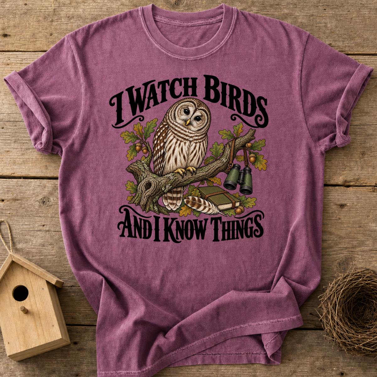 Wise Owl Birder T-Shirt