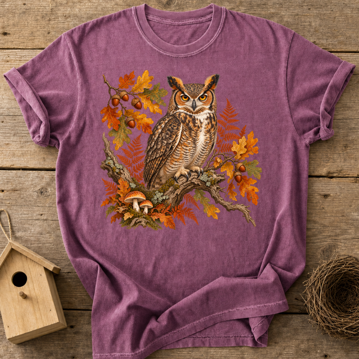 Fall Woodland Owl T-Shirt
