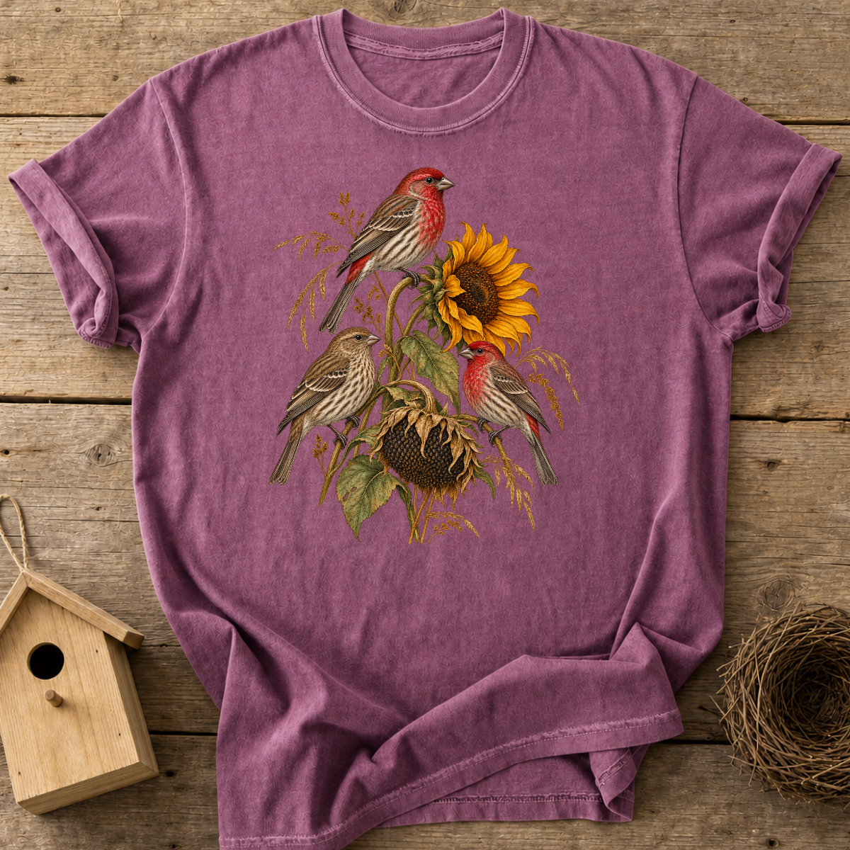 Finches & Sunflowers T-Shirt