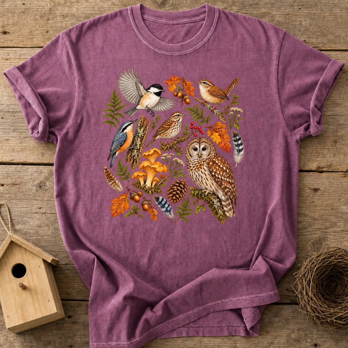 Forest Bird Gathering T-Shirt