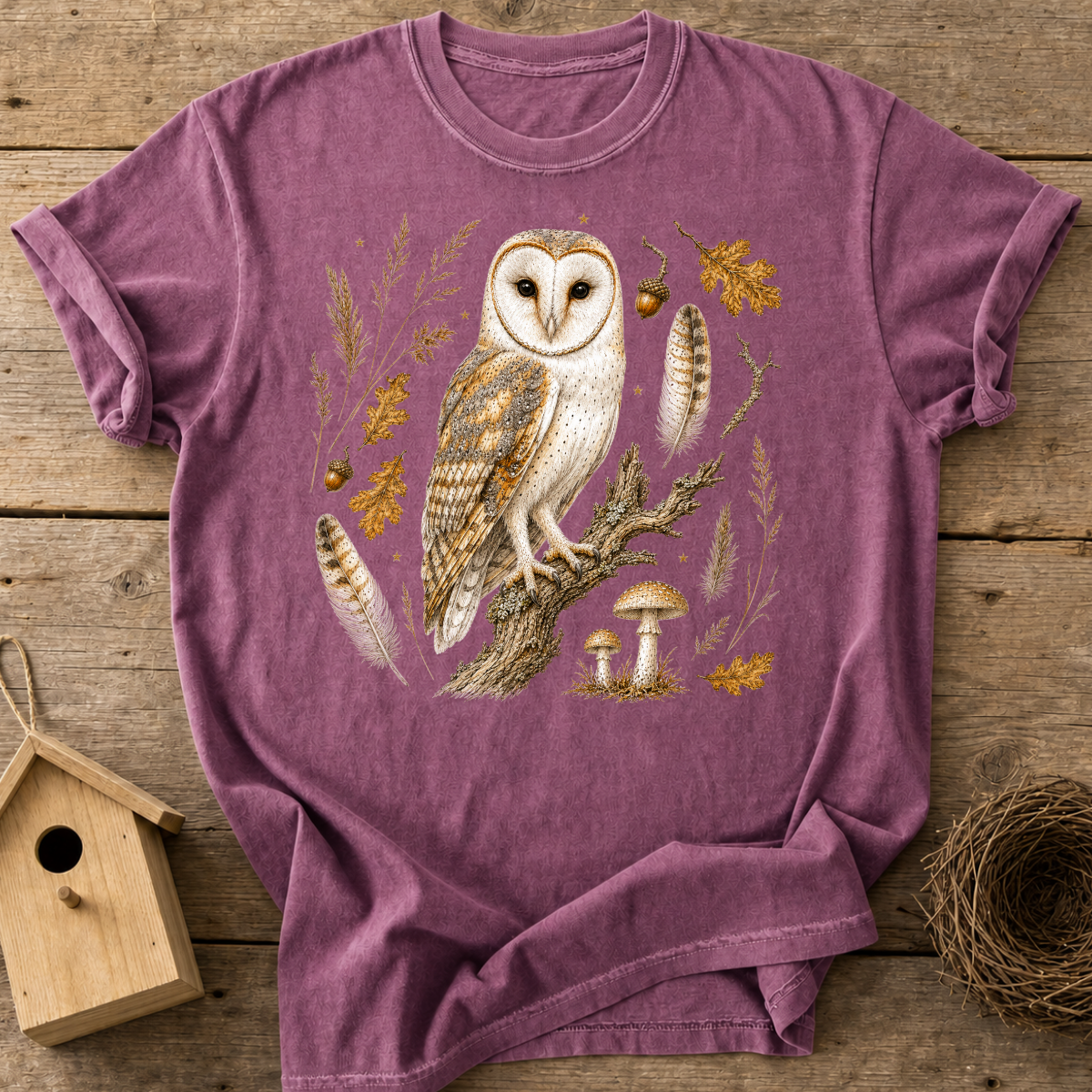 Barn Owl Woodland T-Shirt