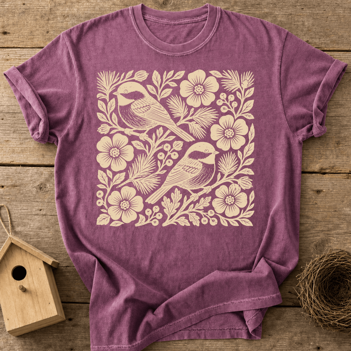 Folk Chickadees T-Shirt