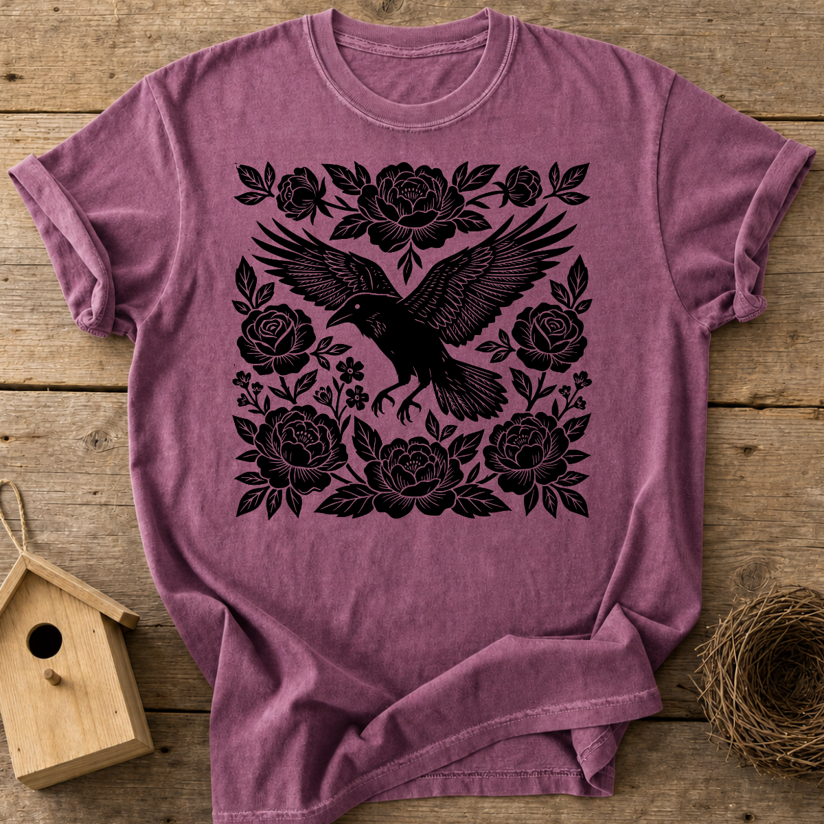 Raven And Roses T-Shirt