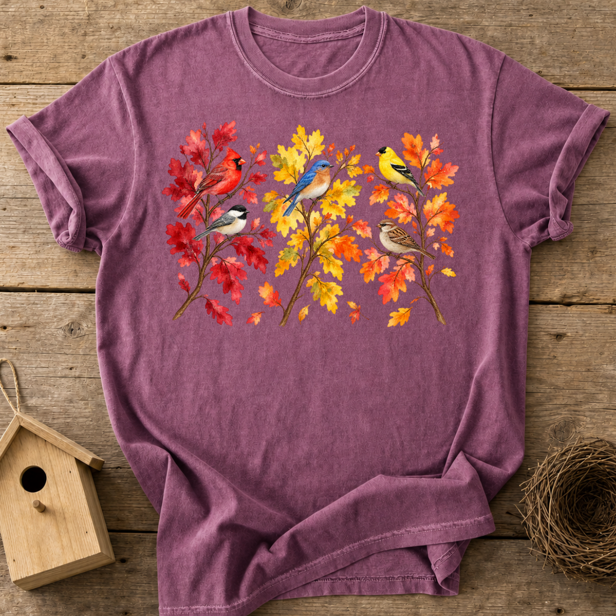 Fall Backyard Birds T-Shirt