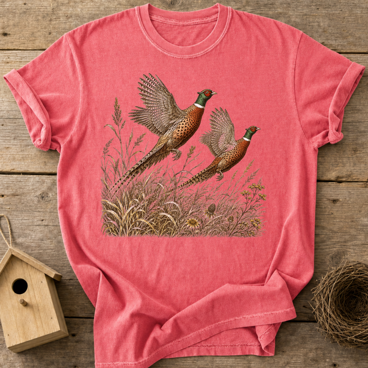 Pheasants In Flight T-Shirt