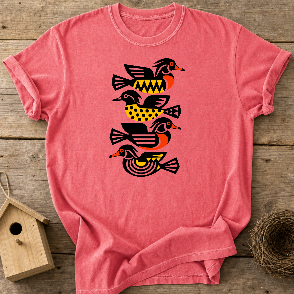 Folk Art Wood Ducks T-Shirt