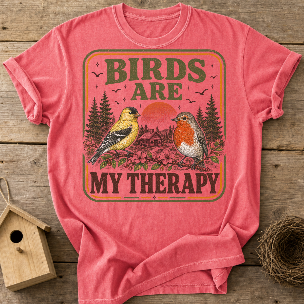 Birds Are My Therapy T-Shirt