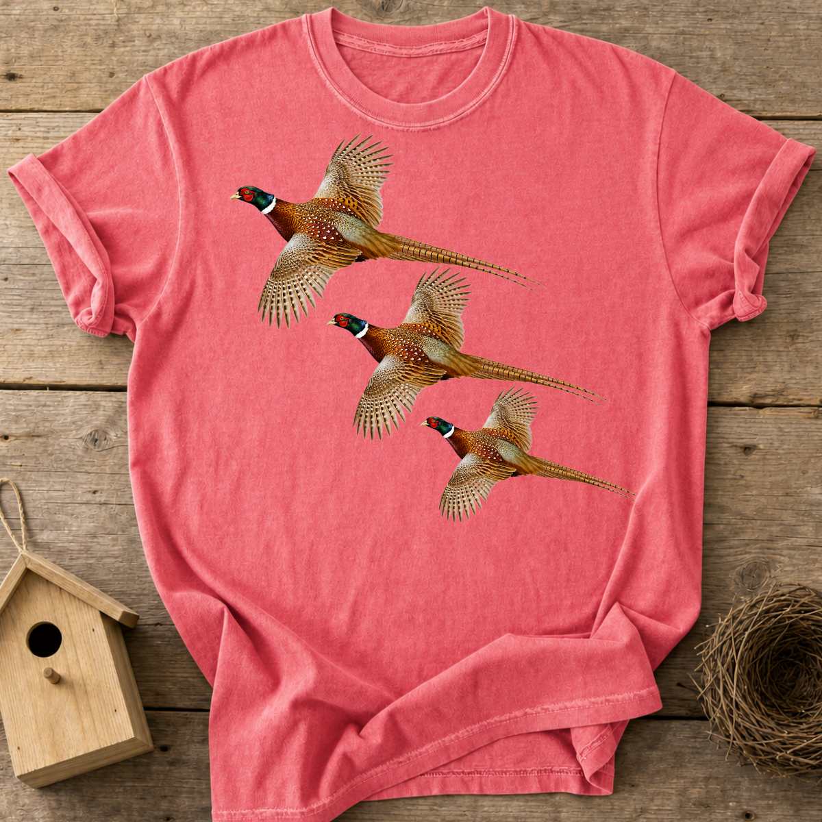 Pheasants In Flight T-Shirt