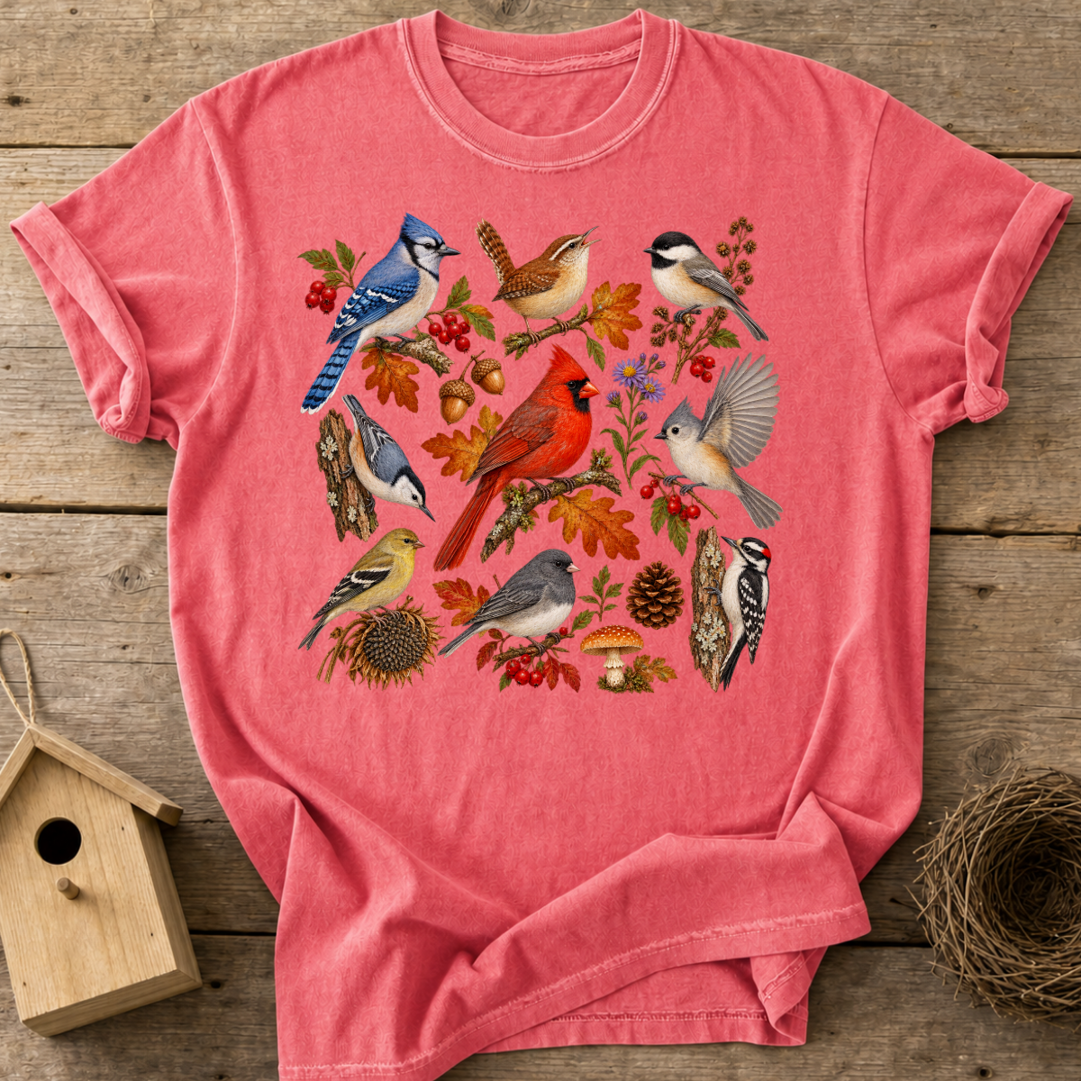 Fall Backyard Birds T-Shirt