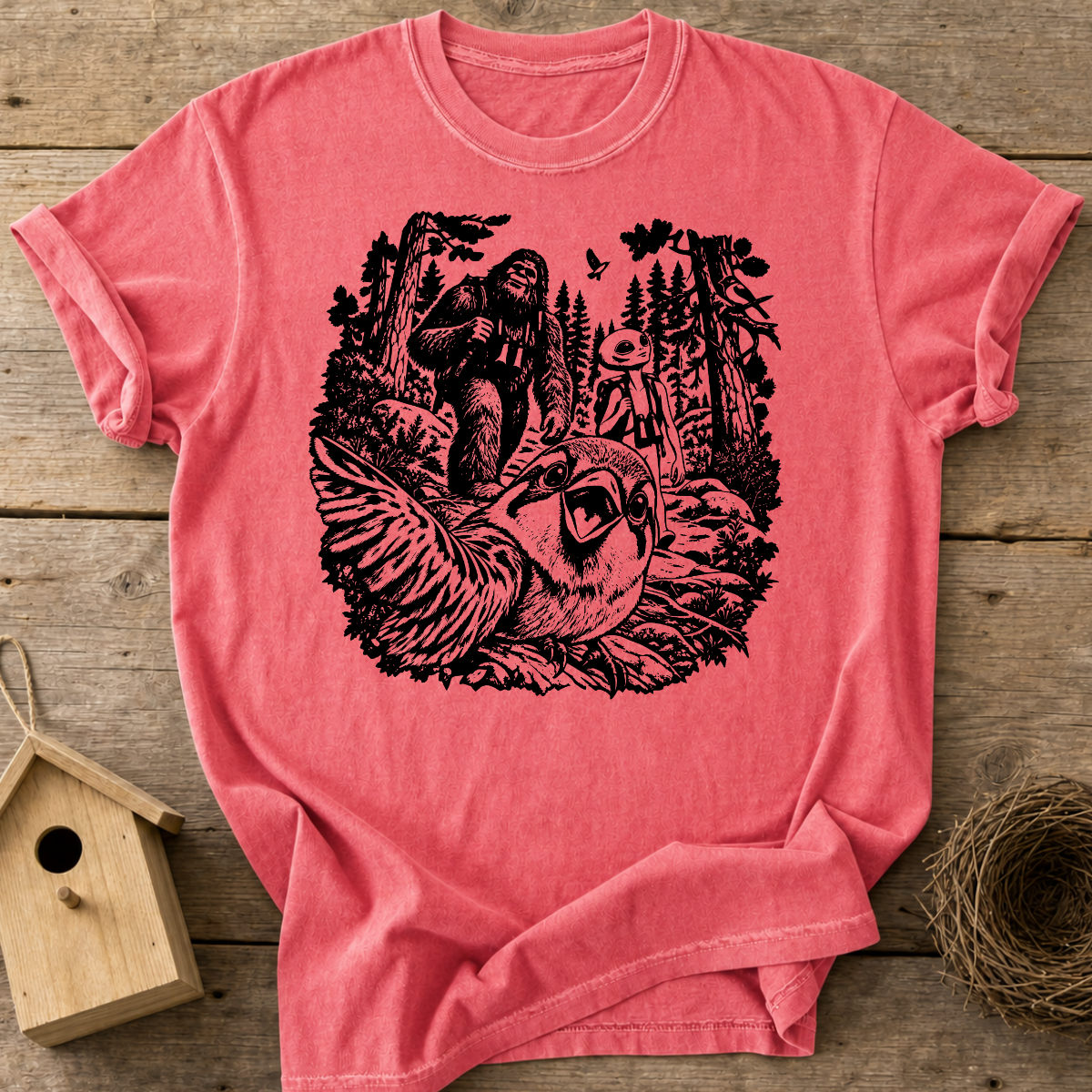 Cryptid Bird Selfie T-Shirt