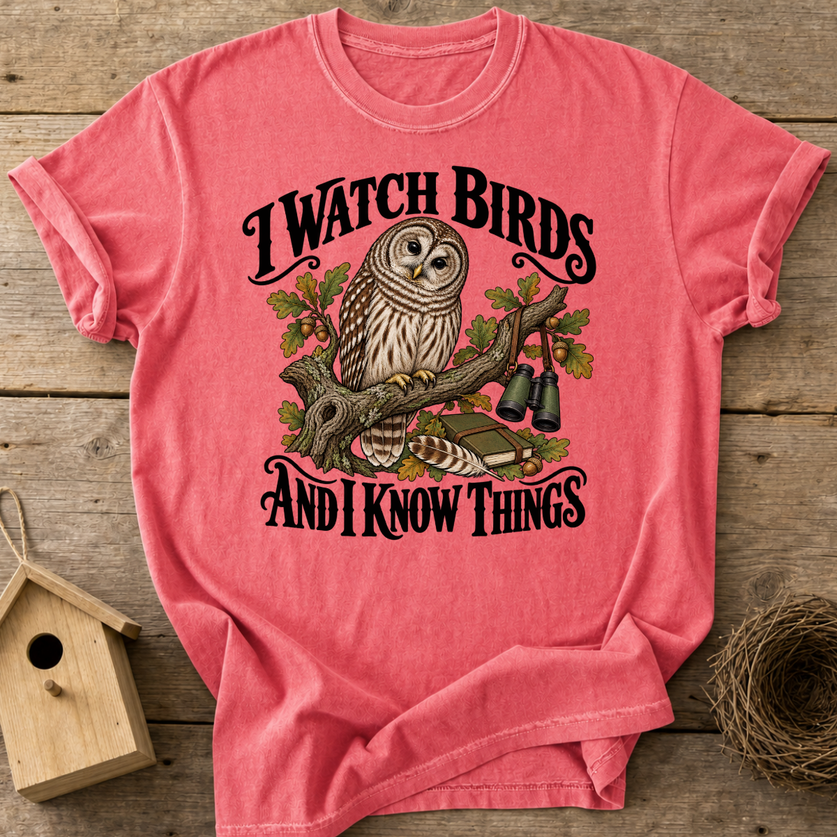 Wise Owl Birder T-Shirt