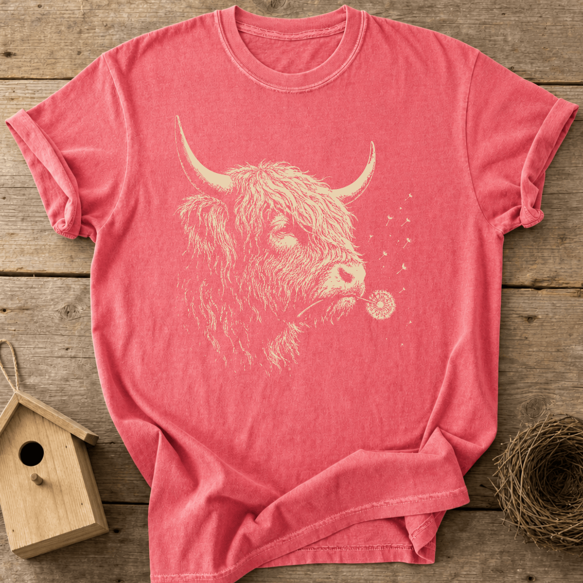 Highland Cow Dandelion T-Shirt