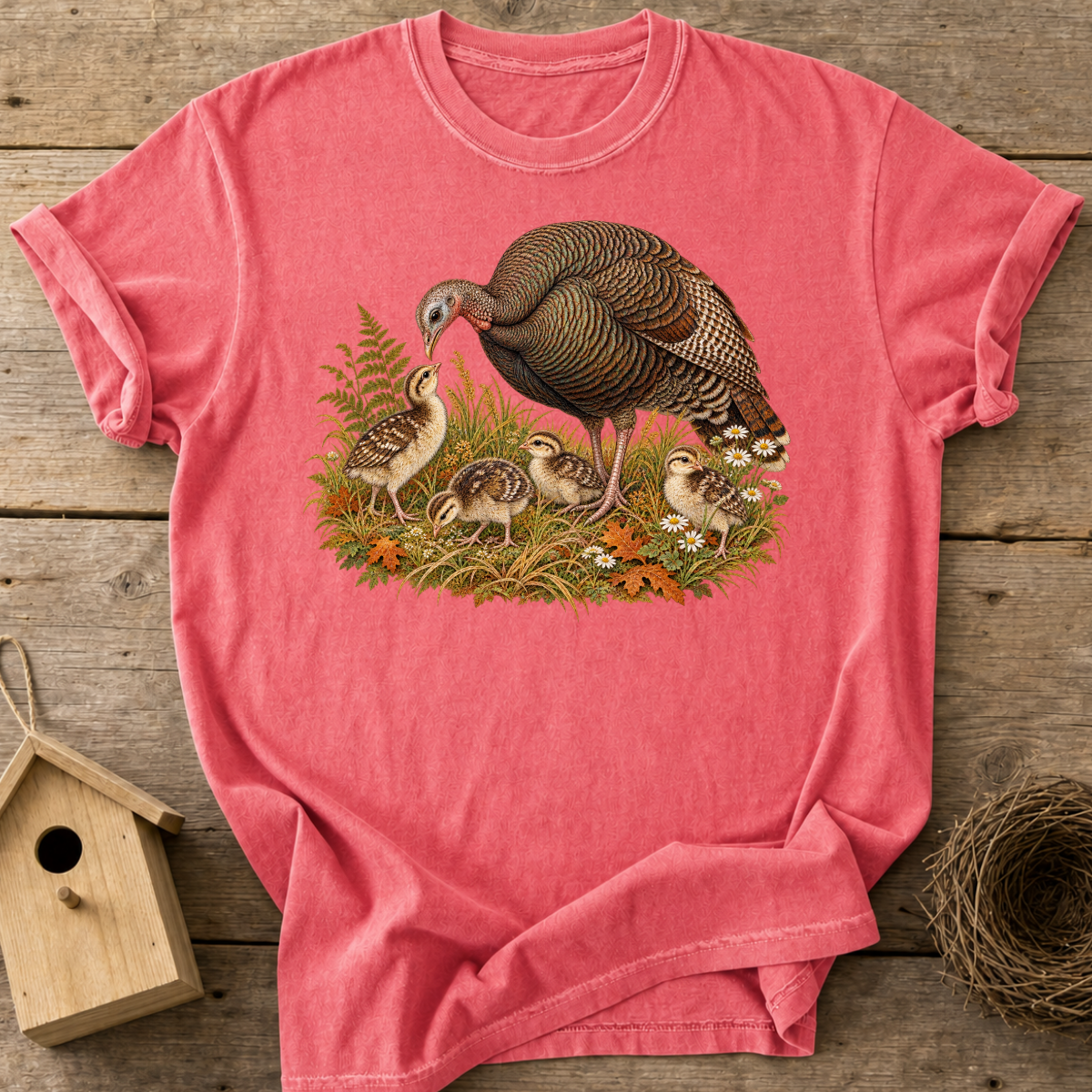 Woodland Turkey Family T-Shirt