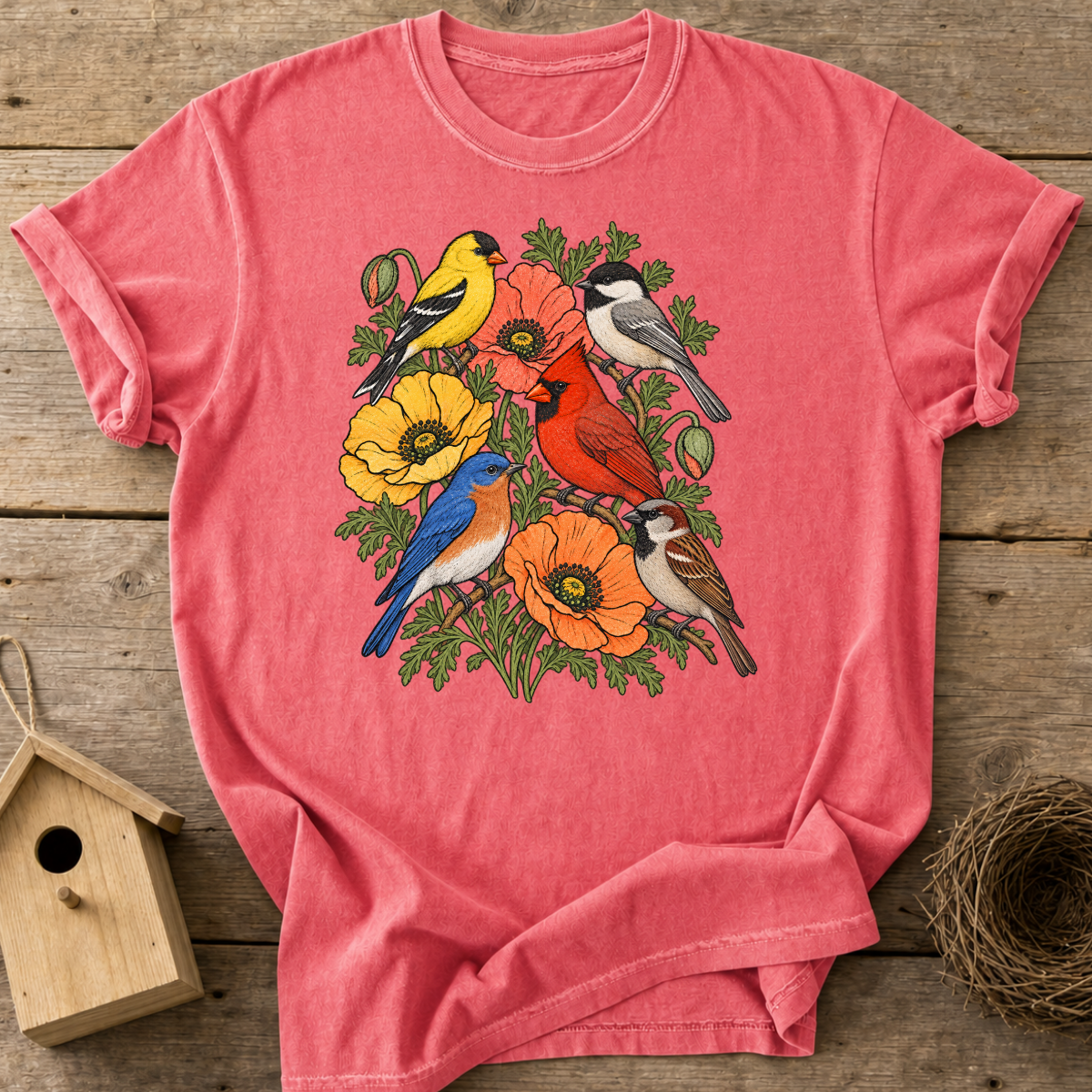 Backyard Birds Wildflowers T-Shirt