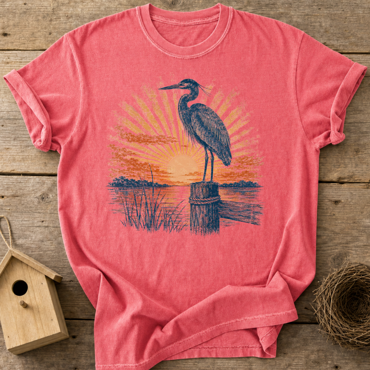 Heron Sunrise T-Shirt