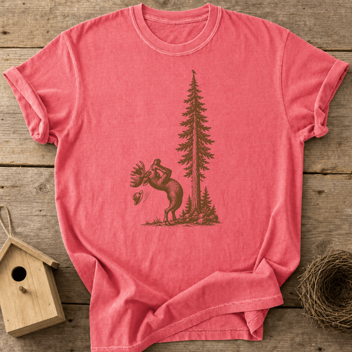 Birdwatching Moose T-Shirt