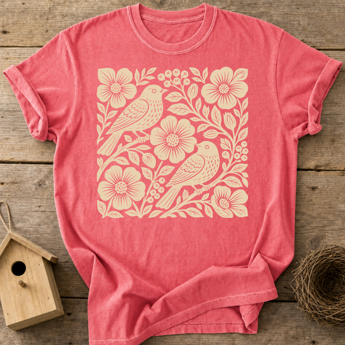 Birds And Roses T-Shirt