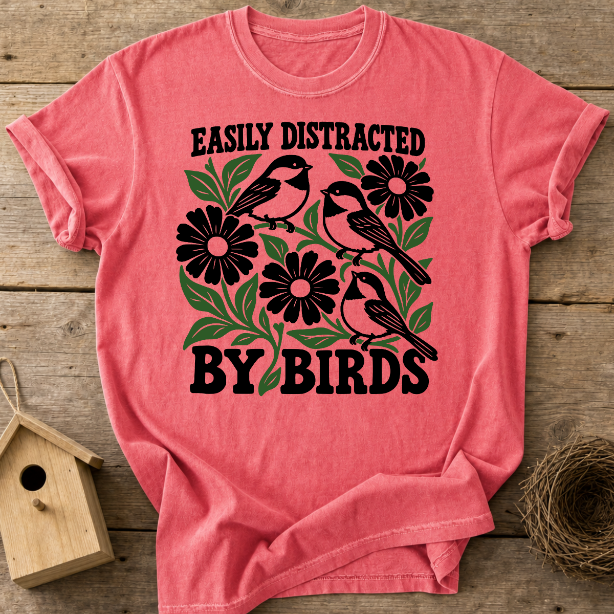 Easily Distracted Birding T-Shirt