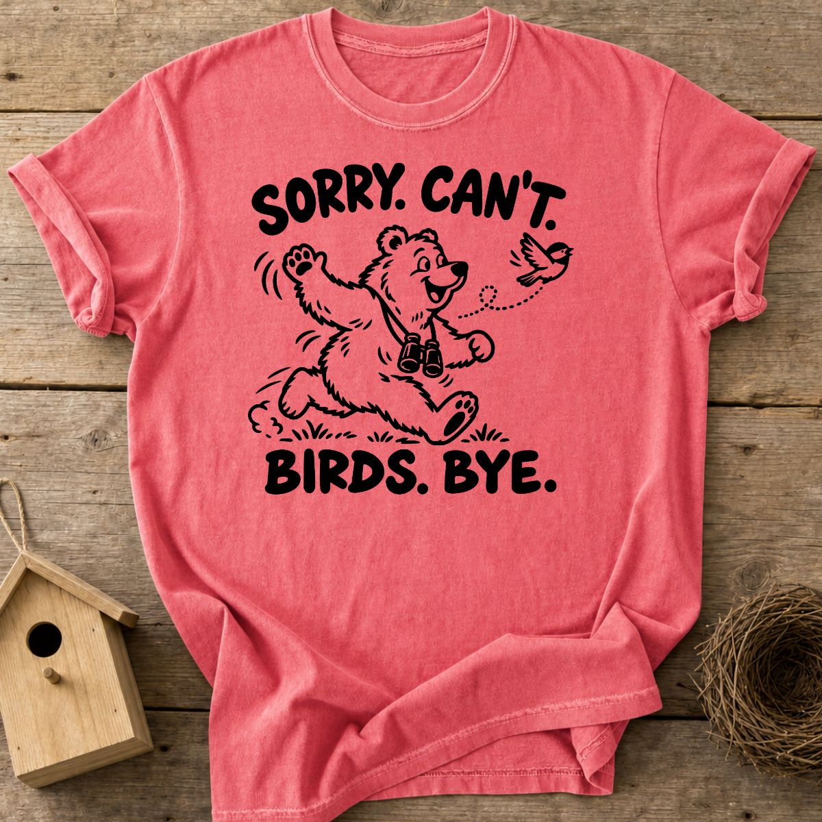 Birding Bear Goodbye T-Shirt