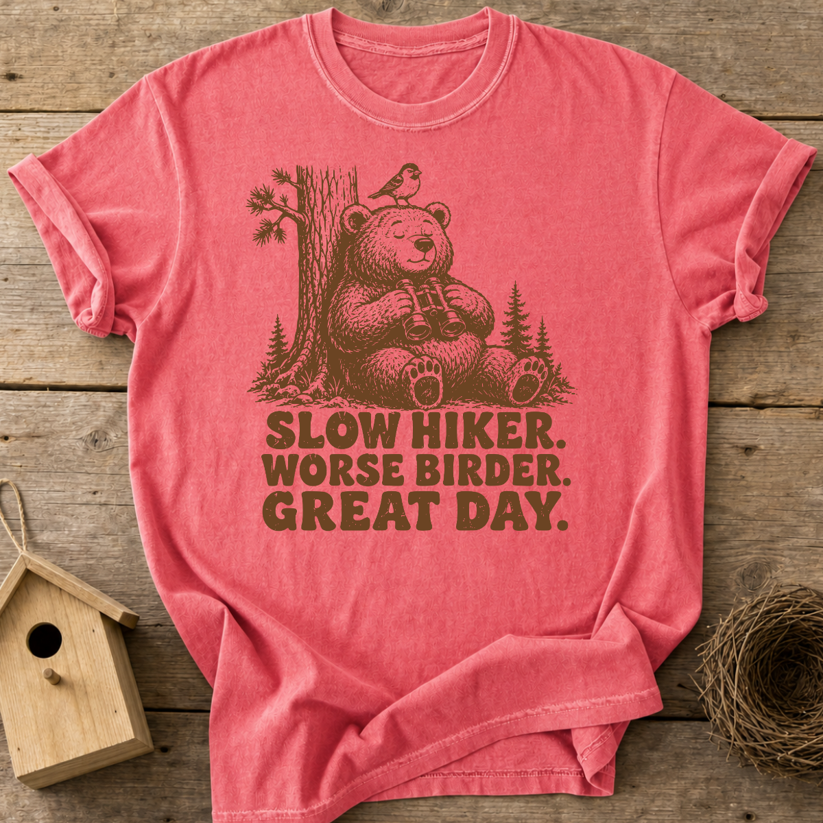 Slow Hiker Worse Birder T-Shirt