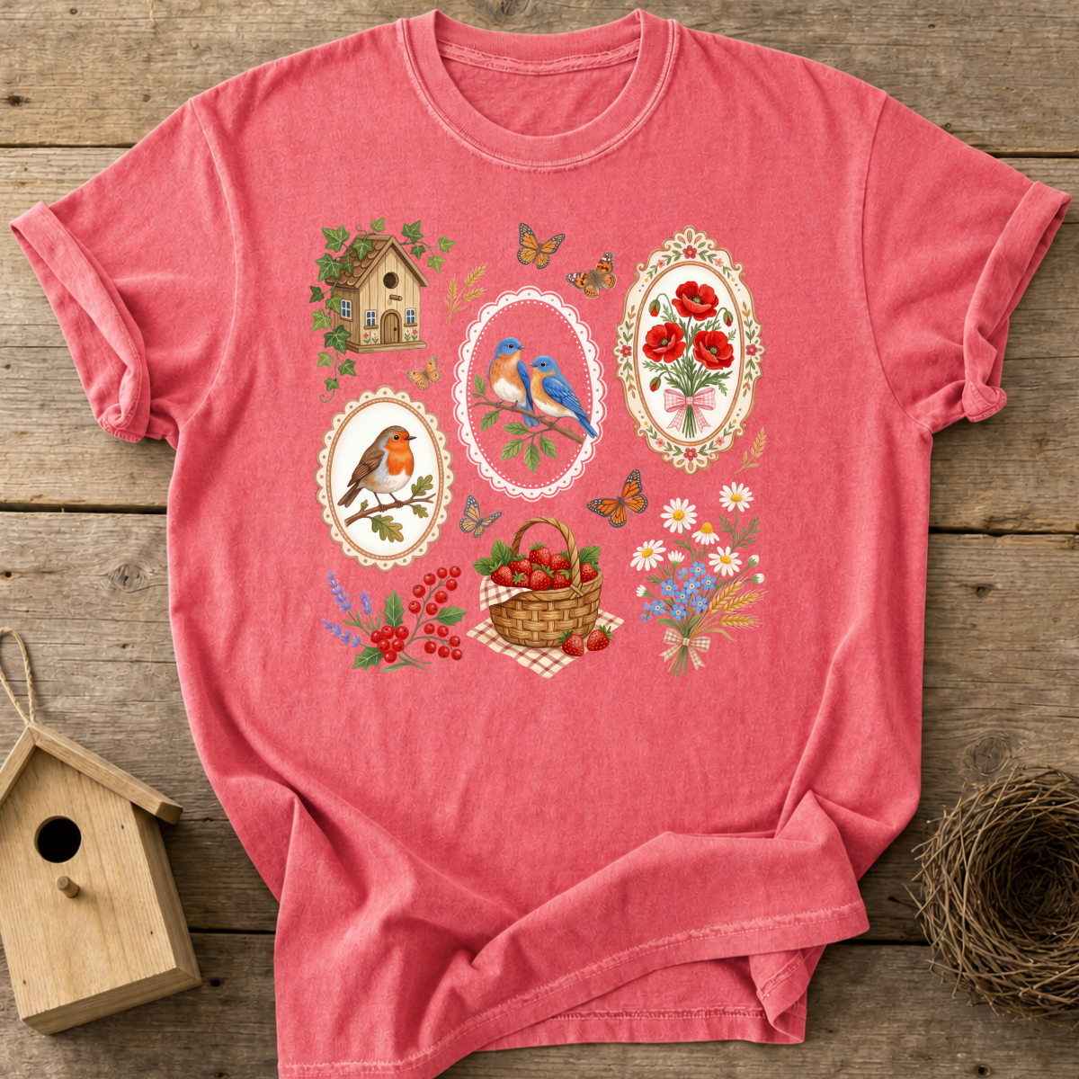 Cottage Birds T-Shirt