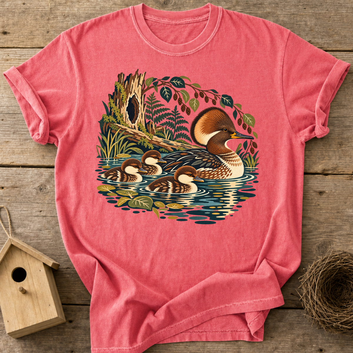 Woodland Merganser Family T-Shirt