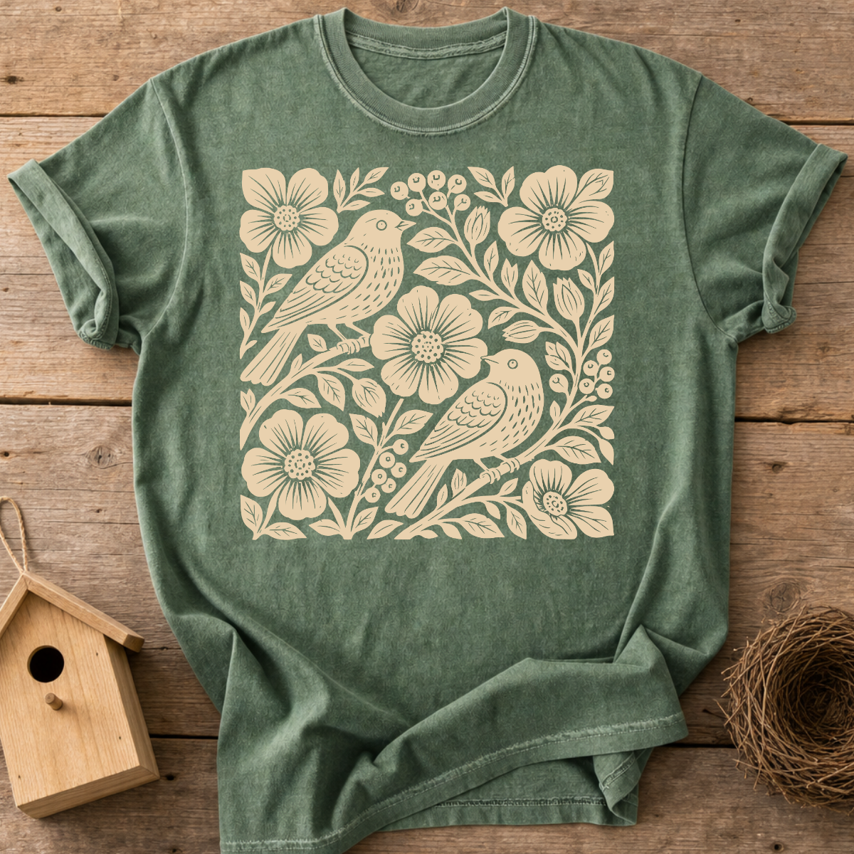 Birds And Roses T-Shirt