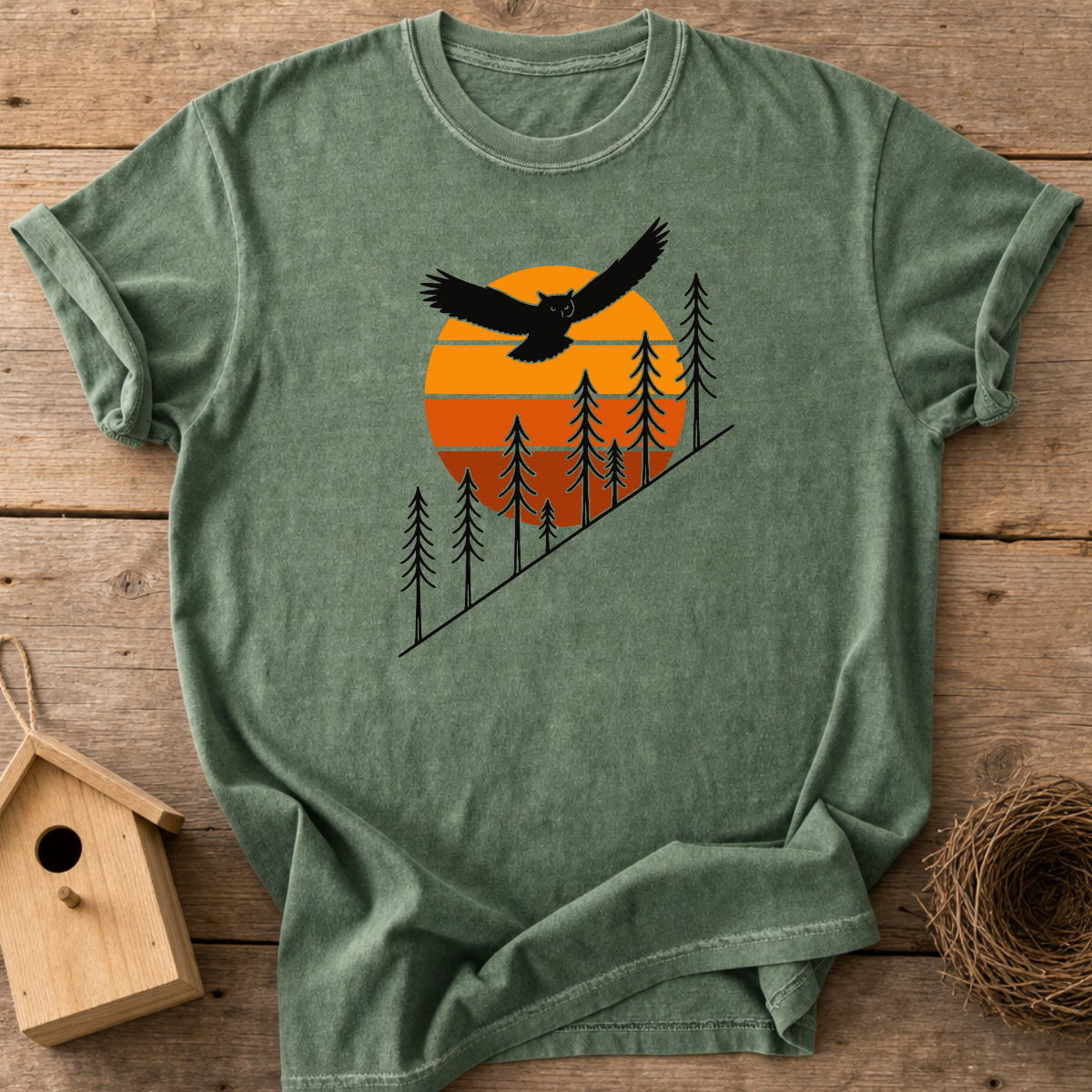 Owl Mountain Sunset T-Shirt