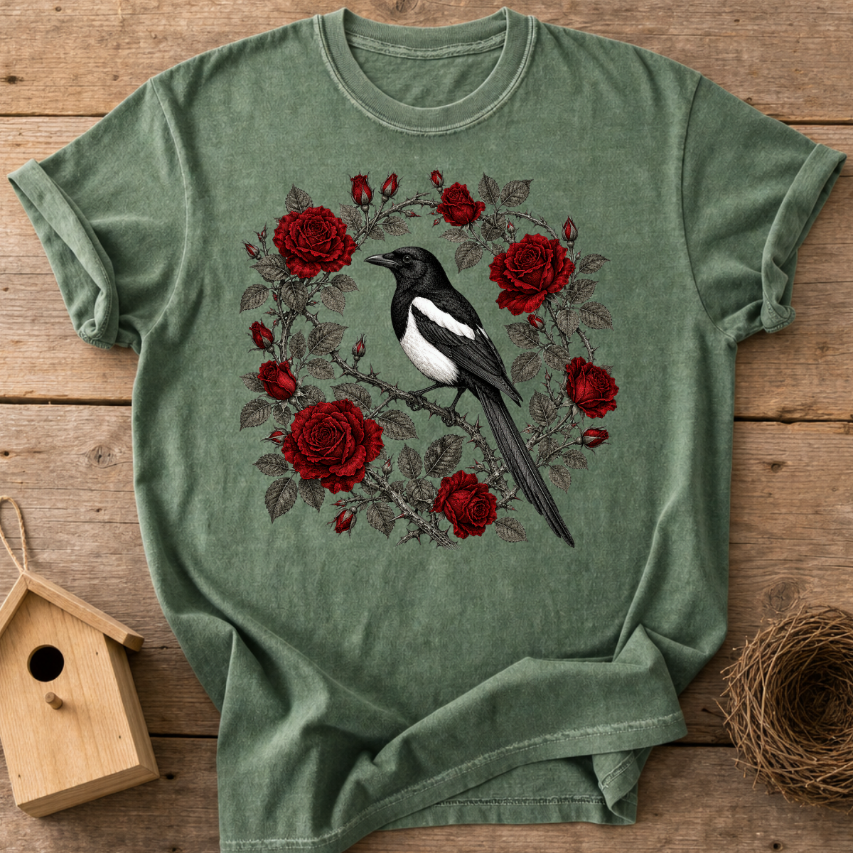 Magpie Roses T-Shirt