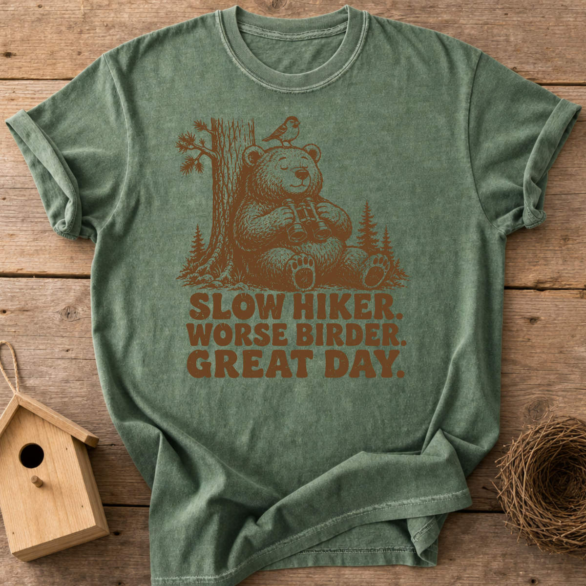 Slow Hiker Worse Birder T-Shirt