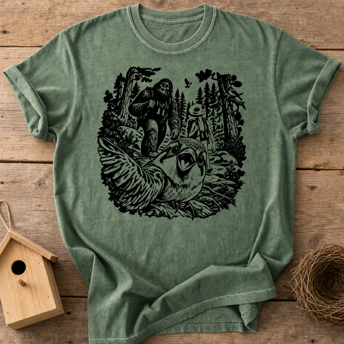 Cryptid Bird Selfie T-Shirt