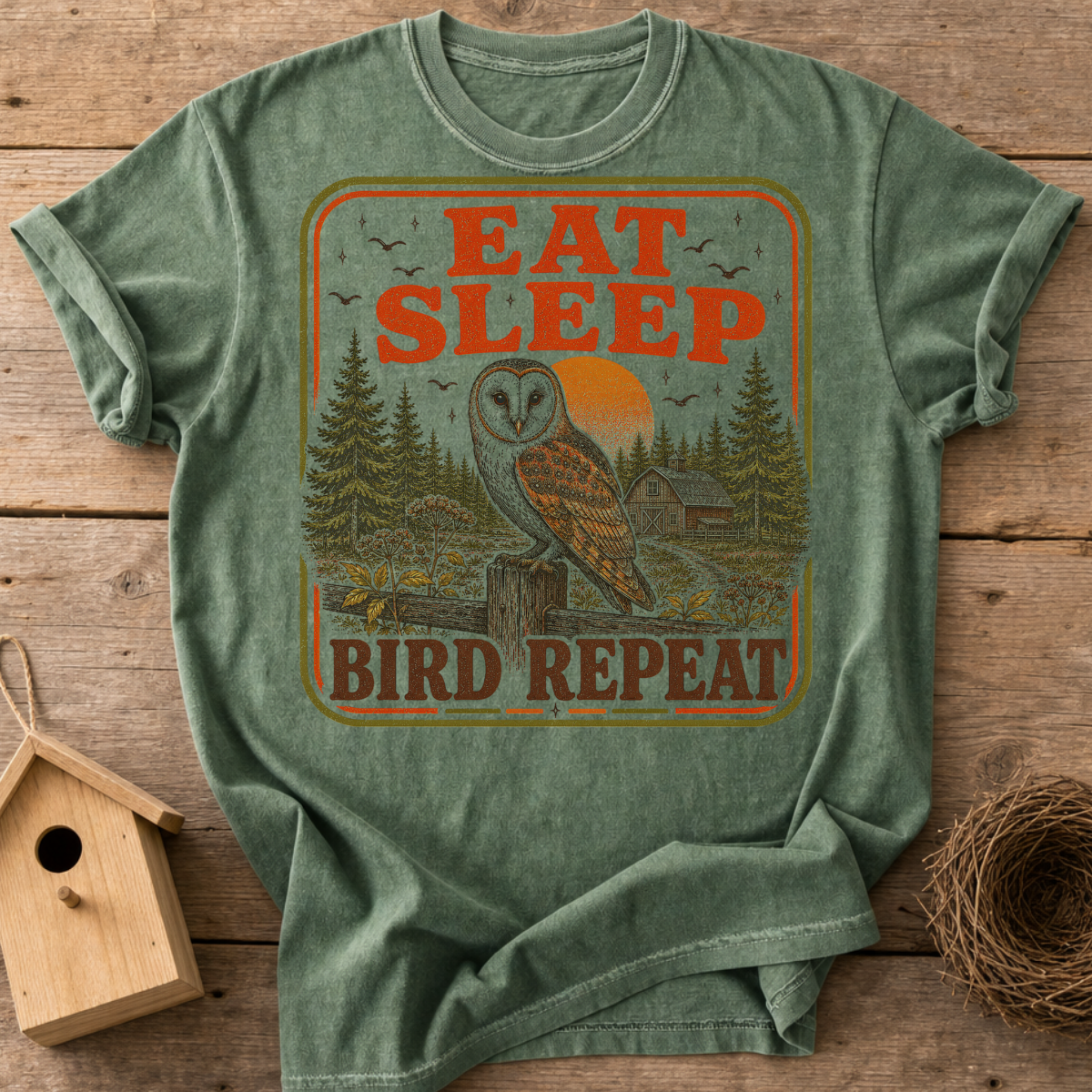 Eat Sleep Bird Repeat T-Shirt