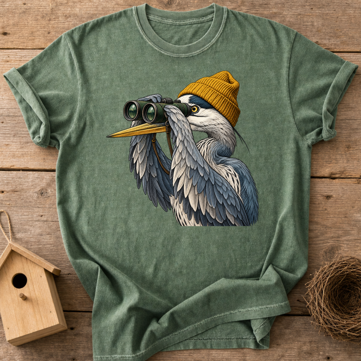 Birdwatching Heron T-Shirt