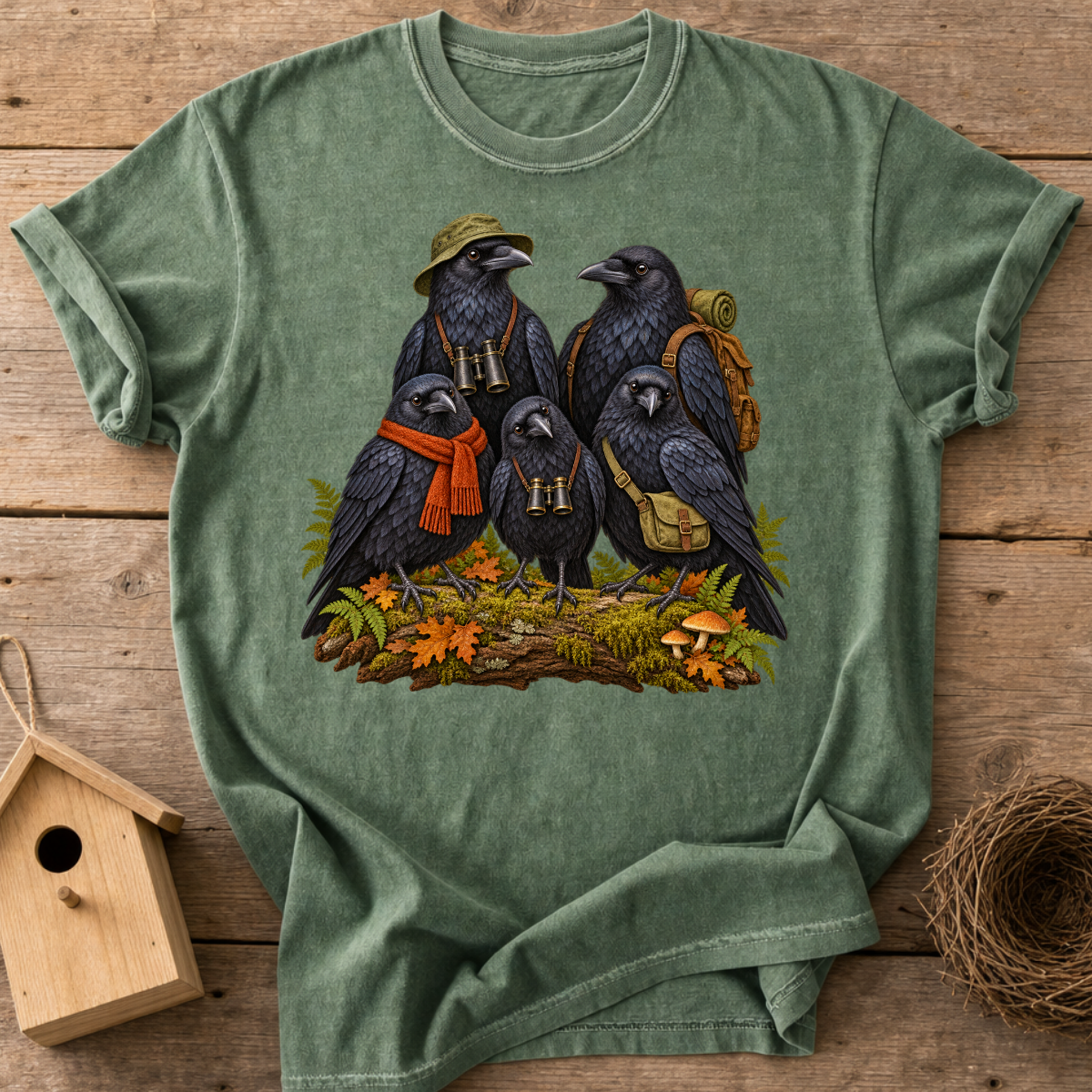 Raven Birdwatching Crew T-Shirt