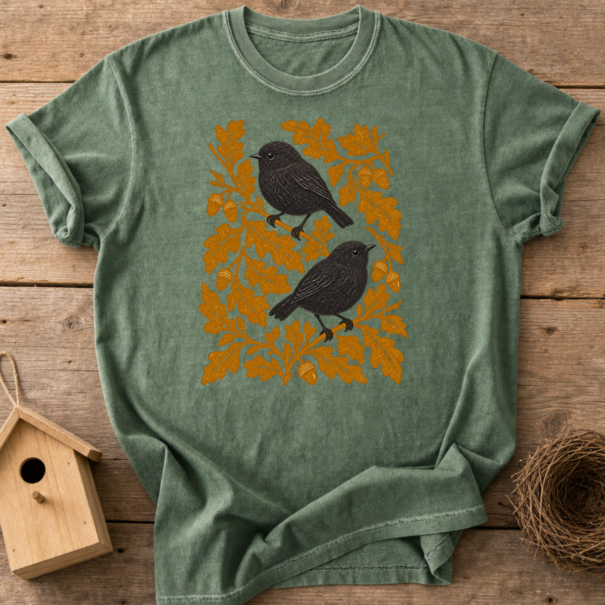 Fall Black Robin T-Shirt