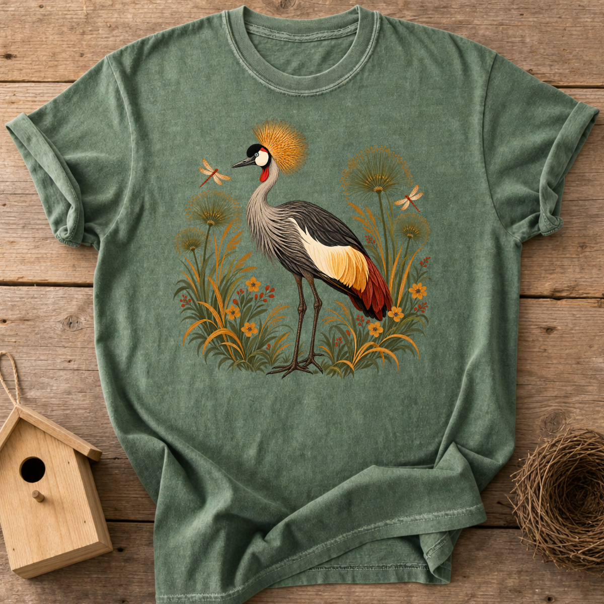Crowned Crane Meadow T-Shirt