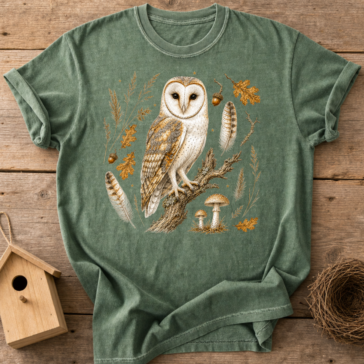 Barn Owl Woodland T-Shirt