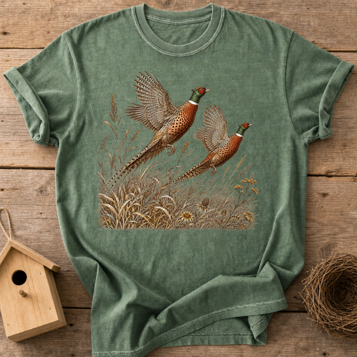 Pheasants In Flight T-Shirt