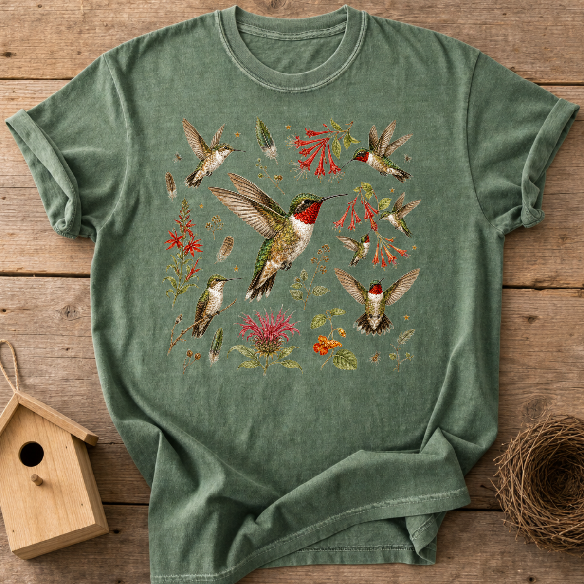 Hummingbird Flowers T-Shirt