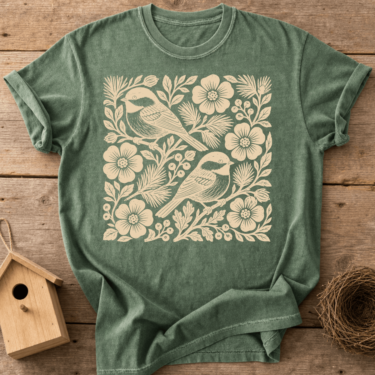Folk Chickadees T-Shirt