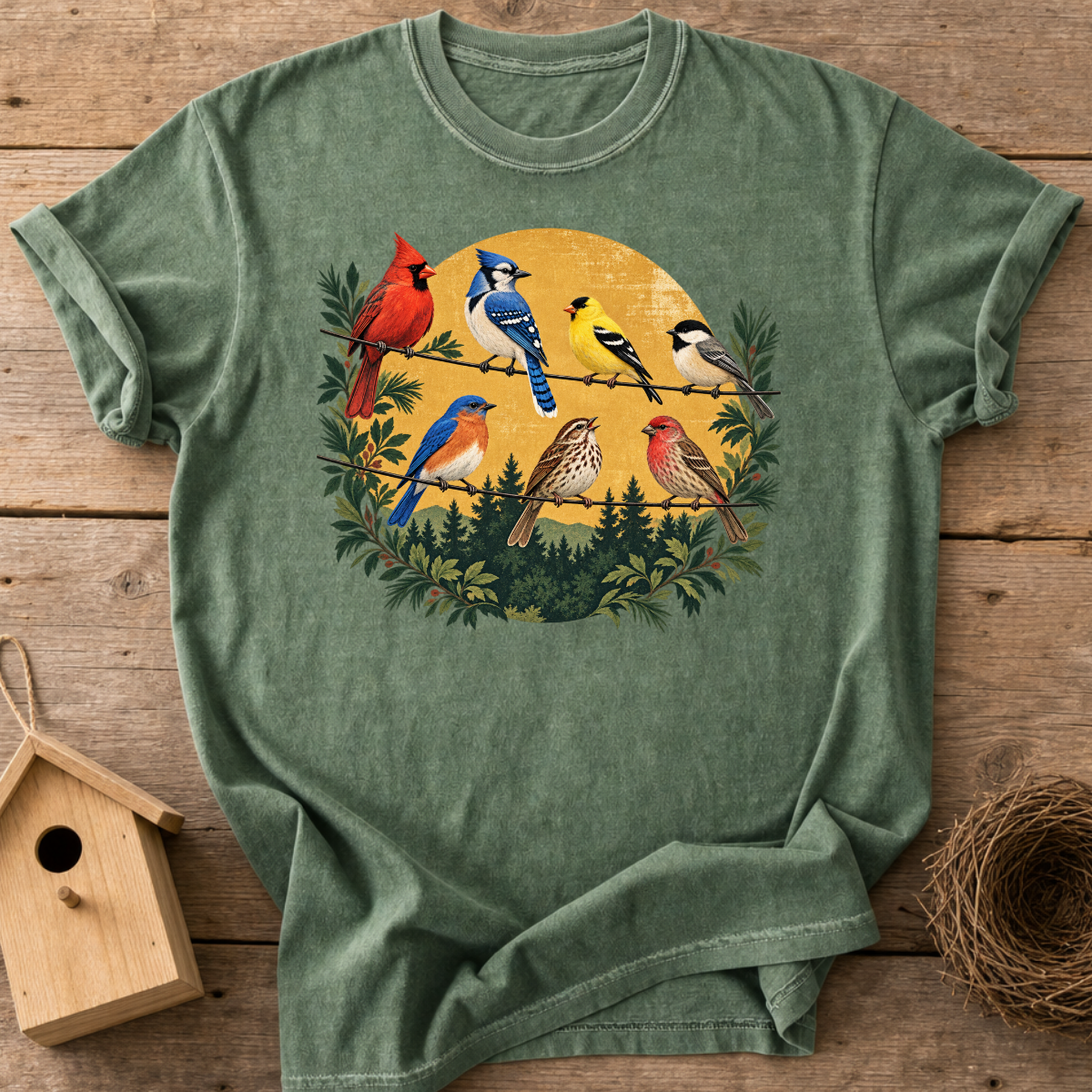 Backyard Bird Gathering T-Shirt