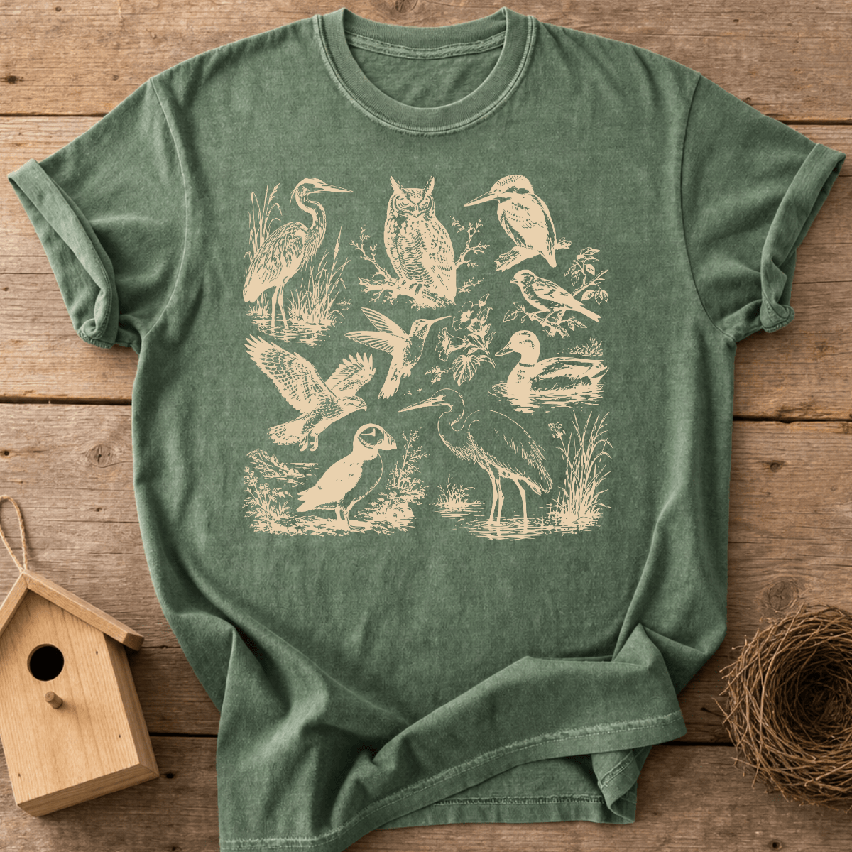 Vintage Bird Study T-Shirt