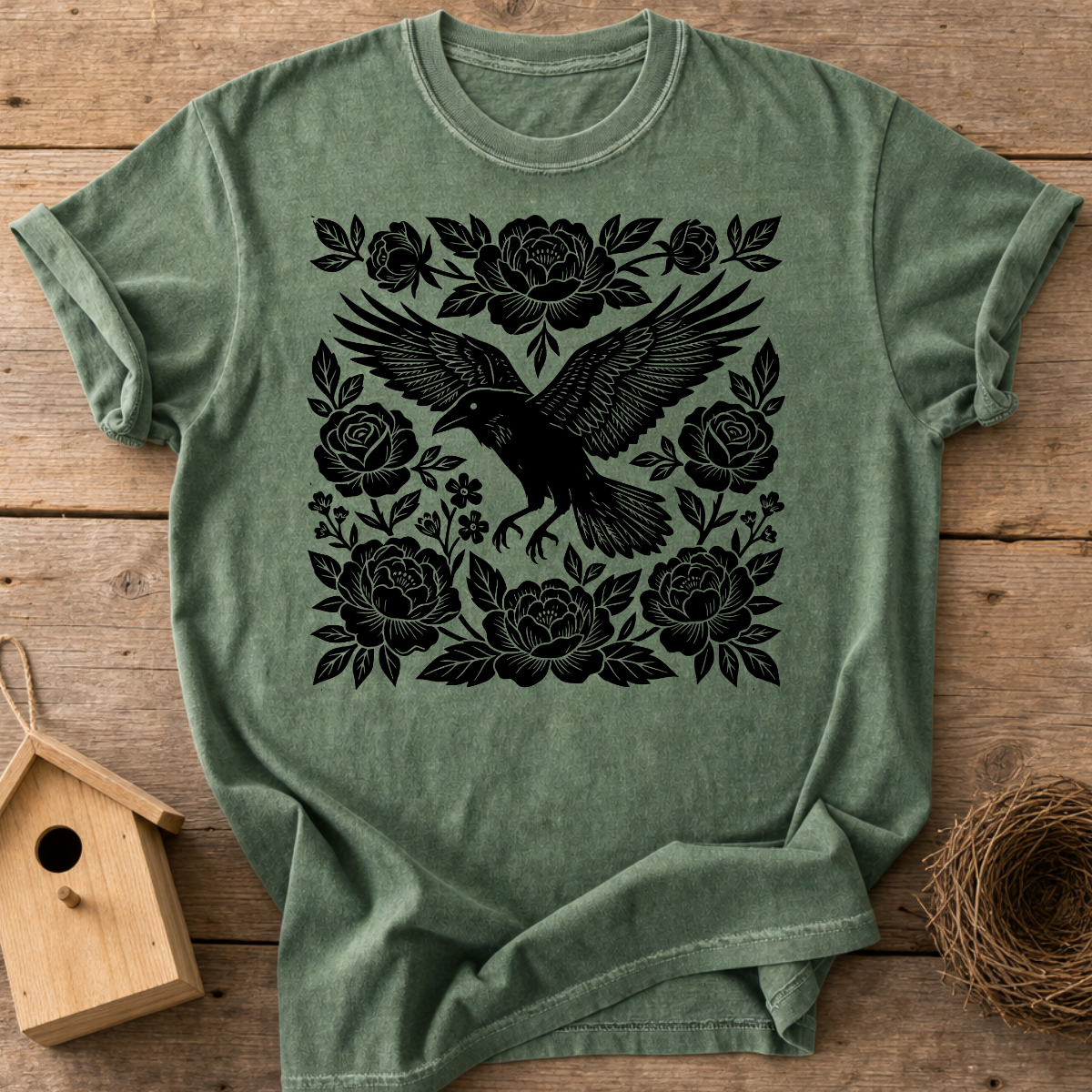Raven And Roses T-Shirt